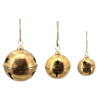 Antique Gold Metal Star Bell s/3 62x62x76cm