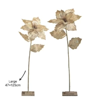 Bulk 4 Xmas Champagne Luxe Poinsettia Lrg 47x47x125cm