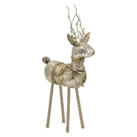 Bulk 6 Xmas Gold Luxe Reindeer 22x6x35cm