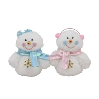 Bulk 16 Xmas Pastel Snowman 9x5x10cm 2 Asst