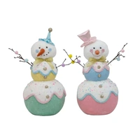 Bulk 4 Xmas Pastel Snowman 31x20x41cm 2 Asst