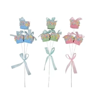 Bulk 24 Xmas Candycane Gift Box Pick 12x4x39cm 3 Asst