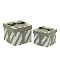 Bulk 8 Xmas Felt Gift Box Set 15.5x15.5x13cm