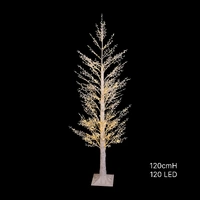 Bulk 2 Xmas Winter Berry Light Up Tree 120cm 120led
