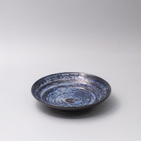 eWholesale Open Flat Base Bowl 23cm Copper Swirl Glaze