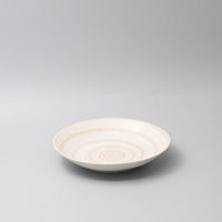 eWholesale Open Shallow Bowl 23cm Ivory Spiral Glaze