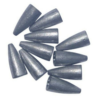 Swimerz 3/8 oz Lead Bullet Sinker 10 Pack