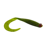 Swimerz 100mm VTail Soft Plastic Lure Green Glitter - 5 Pack
