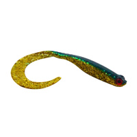 Swimerz 100mm VTail Soft Plastic Lure Gold Glitter - 5 Pack