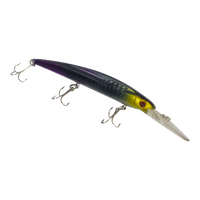 Finesse Flash Minnow 150mm Deep Diving Lure Black Gold