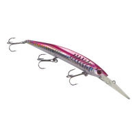 Finesse Flash Minnow 150mm Deep Diving Lure Magenta Silver