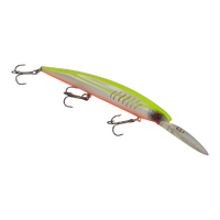 Finesse Flash Minnow 150mm Deep Diving Lure Lime Orange