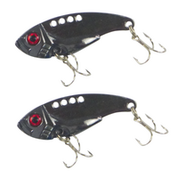 Finesse Metal Blade 55mm Black Chrome Fishing Lure 2 Pack