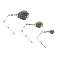 Swimerz Medium Hammered Nickel Jig Spinner 5 Pack