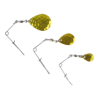 Swimerz Large Hammered Brass Jig Spinner 5 Pack