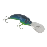 Finesse Leapfrog Deep Diver 100mm Lime Blue Fishing Lure