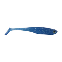 Swimerz Soft Shad 100mm Paddle Tail Electric Blue 6 Pack