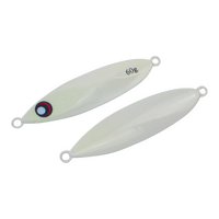 Finesse Slow Pitch Flutter Jig 60gm Lumo White 2 Pack