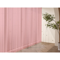 2 Sheer Voile Curtains 544cm wide 230cm drop+30 Hooks Pinch Pleat  New Pink
