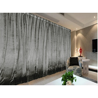 Large Thick Velvet Curtains 540cm x 270cm Grey Warp Knitted Pinch Pleat