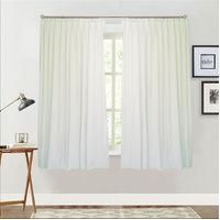 Milk White Pinch Pleat Curtains 260x160cm High Level Fabric 2 Panels