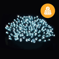 500 LED Solar Fairy Lights Warm White Christmas Outdoor