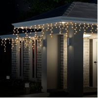 Solar 200 LED Icicle Lights 3.9m Cool White Christmas Outdoor