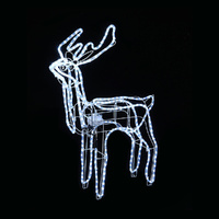 LED Ropelight Standing Reindeer Small Cool White - Feeding