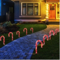 LED Candy Canes Path Lights 20 Pack Christmas Outdoor