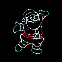 LED Ropelight Happy Santa Twinkle 1m Christmas Decoration
