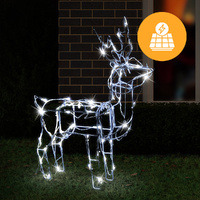 Solar LED Standing 3D Reindeer 60cm Christmas Outdoor