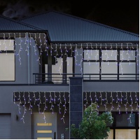 480 LED Snowing Icicle Lights Warm White Christmas Outdoor