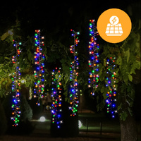 Solar 480 LED Cluster Chain Lights Multicolour Christmas