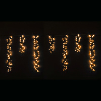 LED Dancing Cluster Icicles 9m Warm White