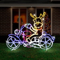 LED Rope Light Motorbike Crew Reindeer Christmas Decoration