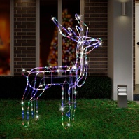 LED Twinkling Standing Reindeer 110cm Cool White Christmas
