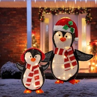 LED Mesh Tinsel 3D Light Up Decoration 2 Piece Set