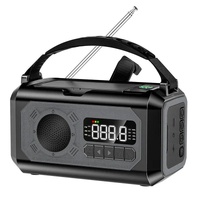 Solar Hand Crank Emergency Radio Grey