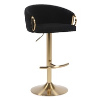 Philbee Interiors Winfrey Black Gas Lift Bar Stool