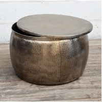 Philbee Interiors Open Top Hand Forged Metal Coffee Table