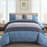 styleforhome Coastal Drift Striped Comforter 3-Piece Bundle