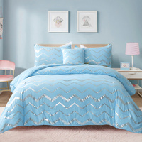 styleforhome Metallic Print King Comforter Set 3-Piece Chic