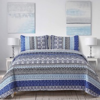 styleforhome Sophisticated Quilted Coverlet Pillowcases Set Queen