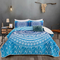 styleforhome Exciting Quilted Bedspread Pillowcover Set Queen