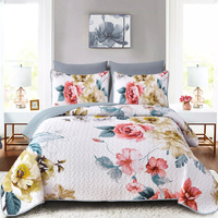 styleforhome Vibrant Quilted Bedspread & Pillowcases Queen Set