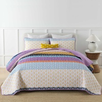 styleforhome Quirky Quilted Coverlet & Pillowcovers Set Queen