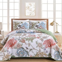 styleforhome Warm Quilted Bedspread and Pillowcases Set Queen