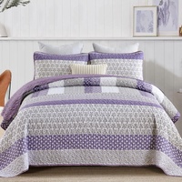 thestyleforhome Bohemian Purple Quilted Bedspread Pillowcases