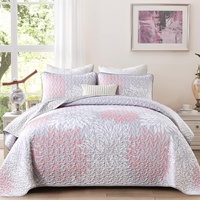 styleforhome Mosaic Quilted Coverlet and Pillowcovers Set Queen