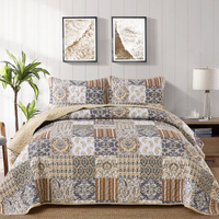 styleforhome Quietude Quilted Coverlet & Pillowcase Set Queen